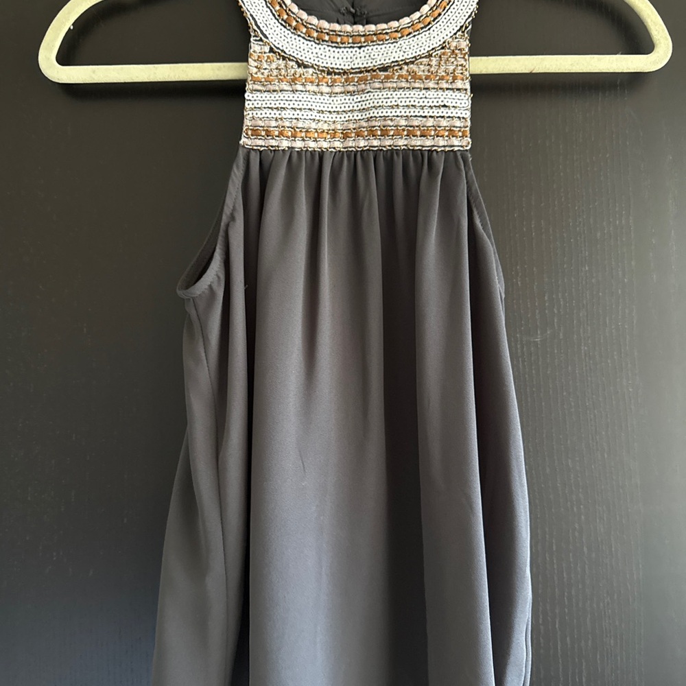 Papermoon Charcoal Blouse with Hook Closures